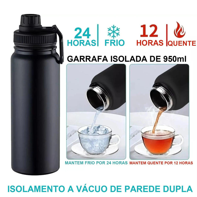 Garrafa Térmica de Aço Inoxidável MODUS de Parede Dupla 1 Litro