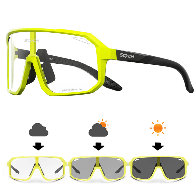 Óculos De Sol Ciclismo Bike Esportes Fotocromático Uv400 Arm Preto