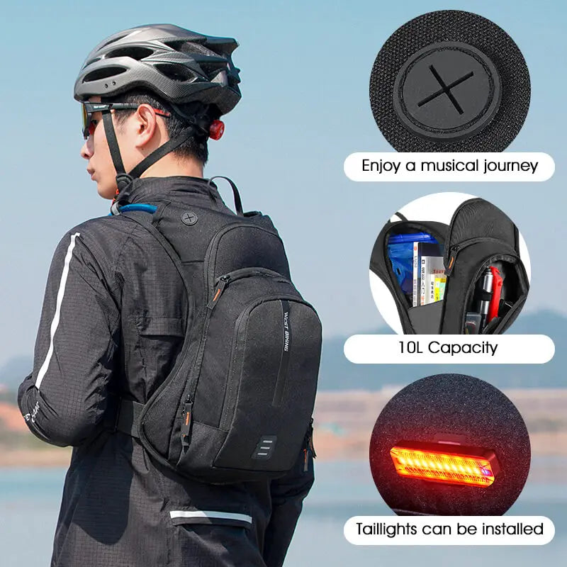 Mochila para Ciclismo e Aventuras West Biking 10L Ultraleve