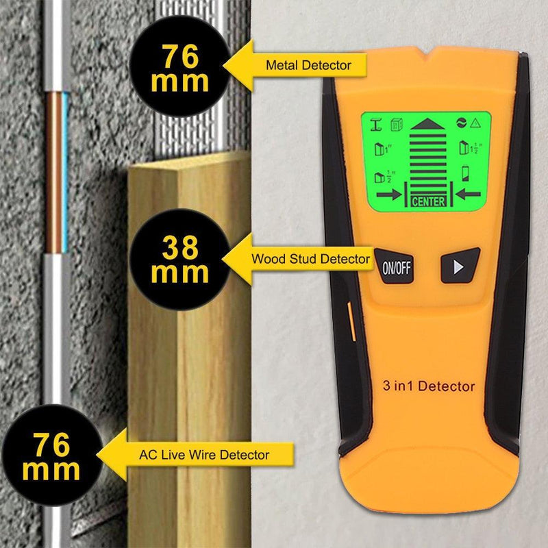 Scanner De Parede Digital Detector De Metais Madeiras E Fios - Loja Bitrex