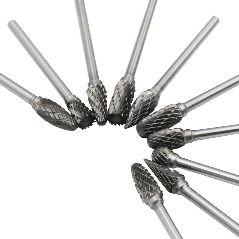 Fresa Tungstenio rotativa brocas com escareado - Cone de aço conjunto broca diamante 3x6mm - 10 Peças 1/8" - Loja Bitrex